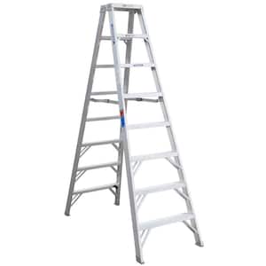 8 ft. Aluminum Twin Step Ladder with 300 lb. Load Capacity Type IA Duty Rating