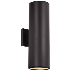 Enzo 60-Watt 1-Light Oil-Rubbed Bronze Modern Outdoor Hardwired Wall Sconce w/Oil Rubbed Bronze Shade, No Bulb Included
