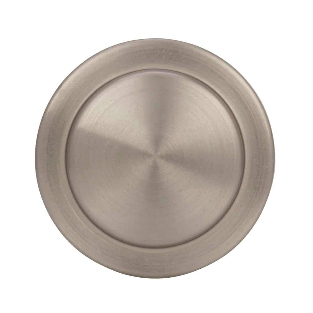 Brushed Satin Nickel Round Industrial Cabinet Knob