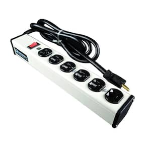 Wiremold 6-Outlet 20 Amp Compact Power Strip, 6 ft. Cord