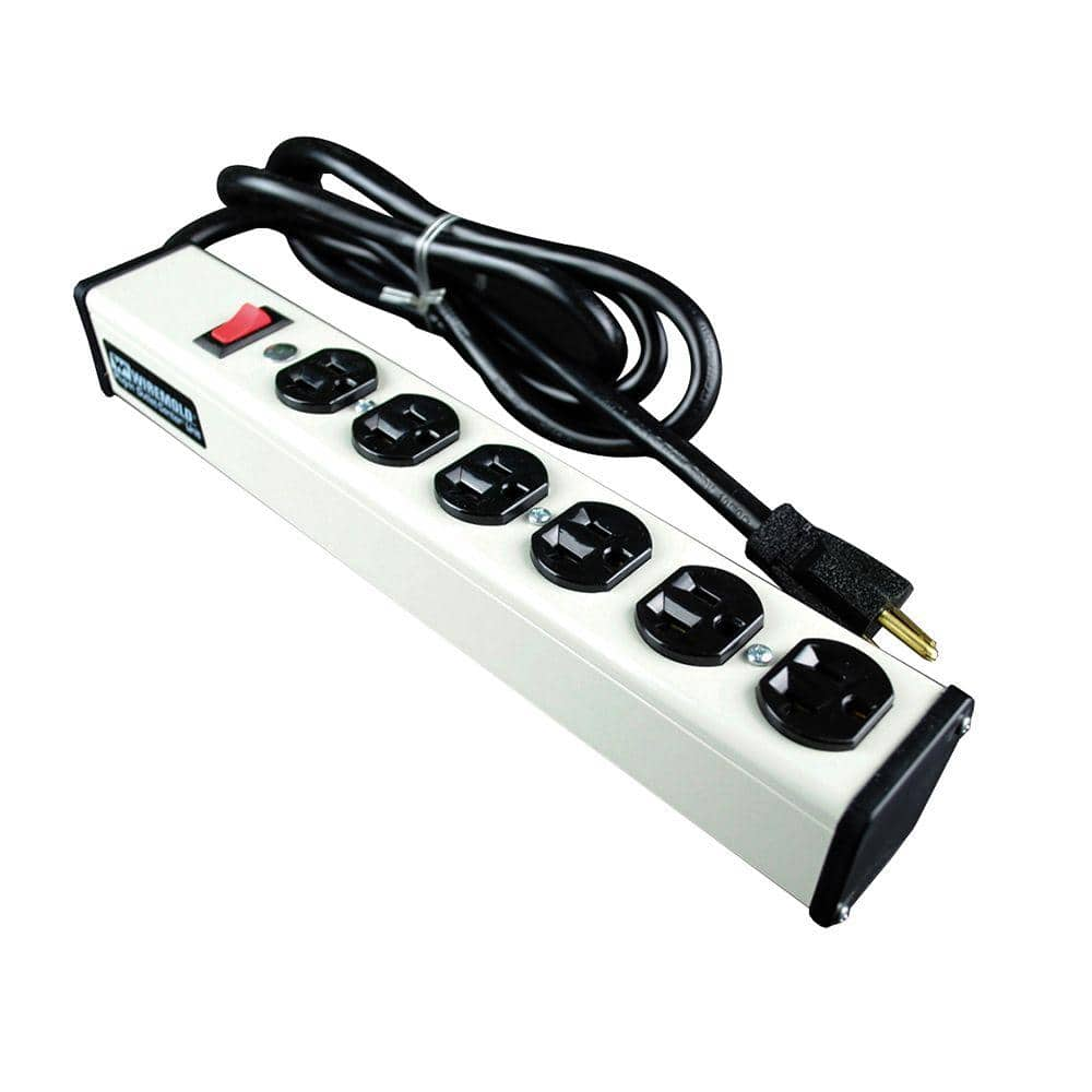 Legrand Wiremold 6-Outlet 20 Amp Compact Power Strip, 6 ft. Cord