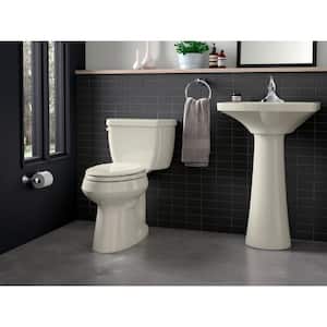Highline 12 in. Rough In 2-Piece 1.28 GPF Single Flush Elongated Toilet in Biscuit Seat Included