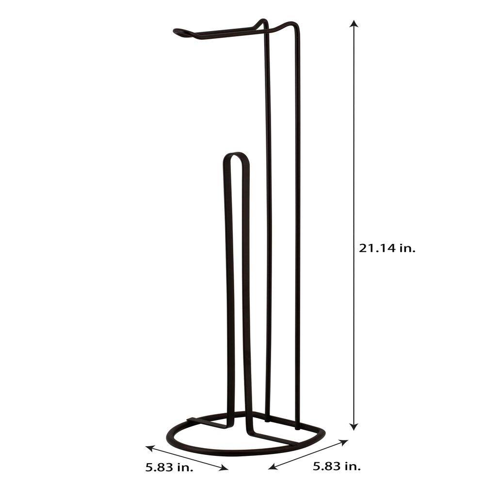 Bronze Freestanding Toilet Paper Holder with Reserve