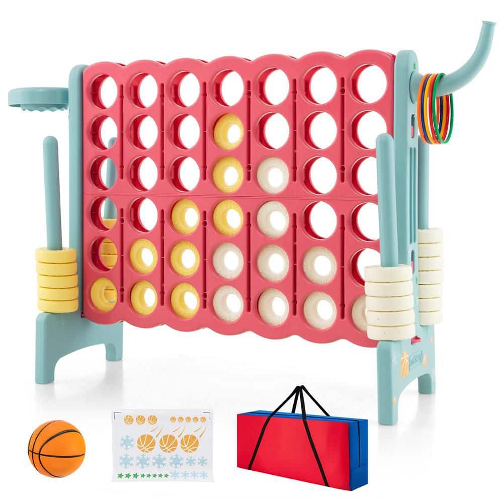 Giant Party Connect Plastic 4-in-a-Row Game, Oversized Jumbo 4-to-Score Game Set w/Quick-release Lever, Red price history on PriceWatchPro