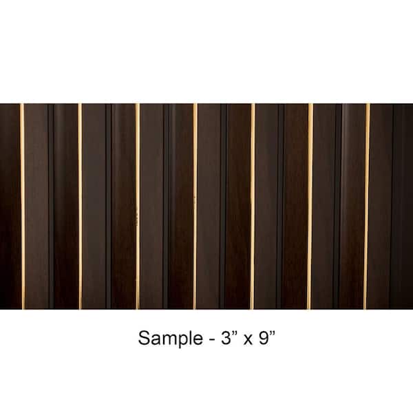 Take Home Sample - Gilded Peaks 1/2 in. x 0.25 ft. x 0.75 ft. Mahogany Brown Glue-Up Foam Wood Wall Panel (1-Piece/Pack)