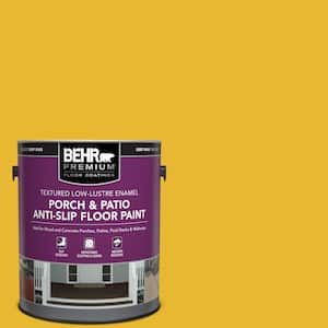 1 gal. #OSHA-6 OSHA SAFETY YELLOW Textured Low-Lustre Enamel Interior/Exterior Porch and Patio Anti-Slip Floor Paint