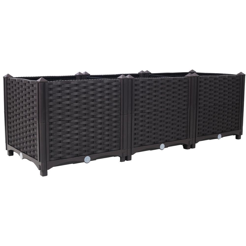 47.2 in. x 15.7 in. x 14.7 in. Polypropylene Deep Raised Garden Bed Plastic