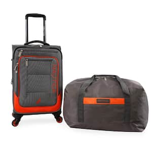 Pathfinder 2-pc Softside Luggage Set - Grey Orange