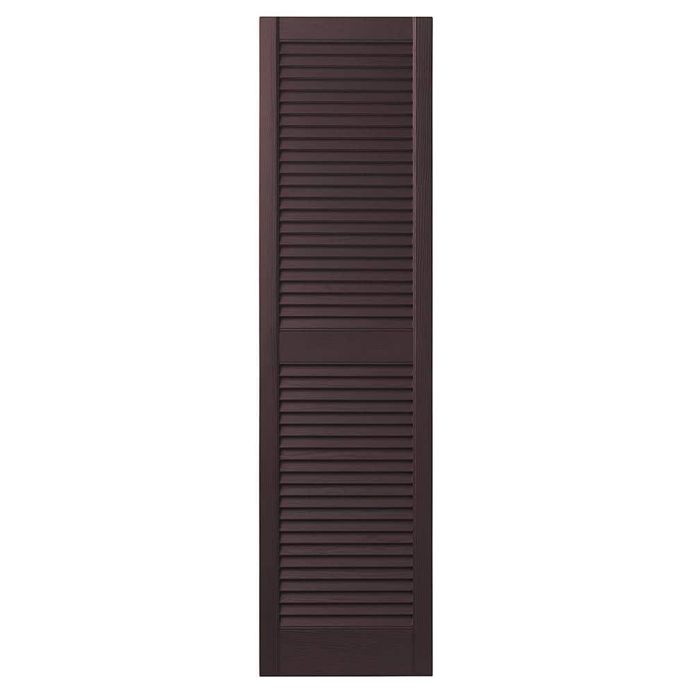 Ply Gem 15 in. x 51 in. Open Louvered Polypropylene Shutters Pair in ...