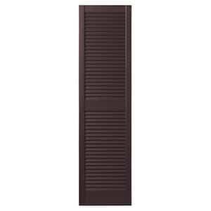 Ply Gem 15 In. X 25 In. Open Louvered Polypropylene Shutters Pair In 