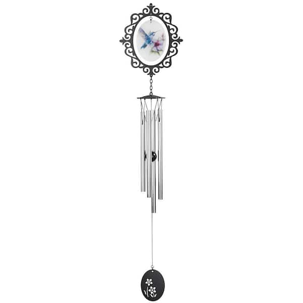 33 in. Long Hummingbird Glass Chime
