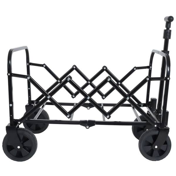 3 cu. ft. Steel Expandable Dual-Layer Folding Garden Cart