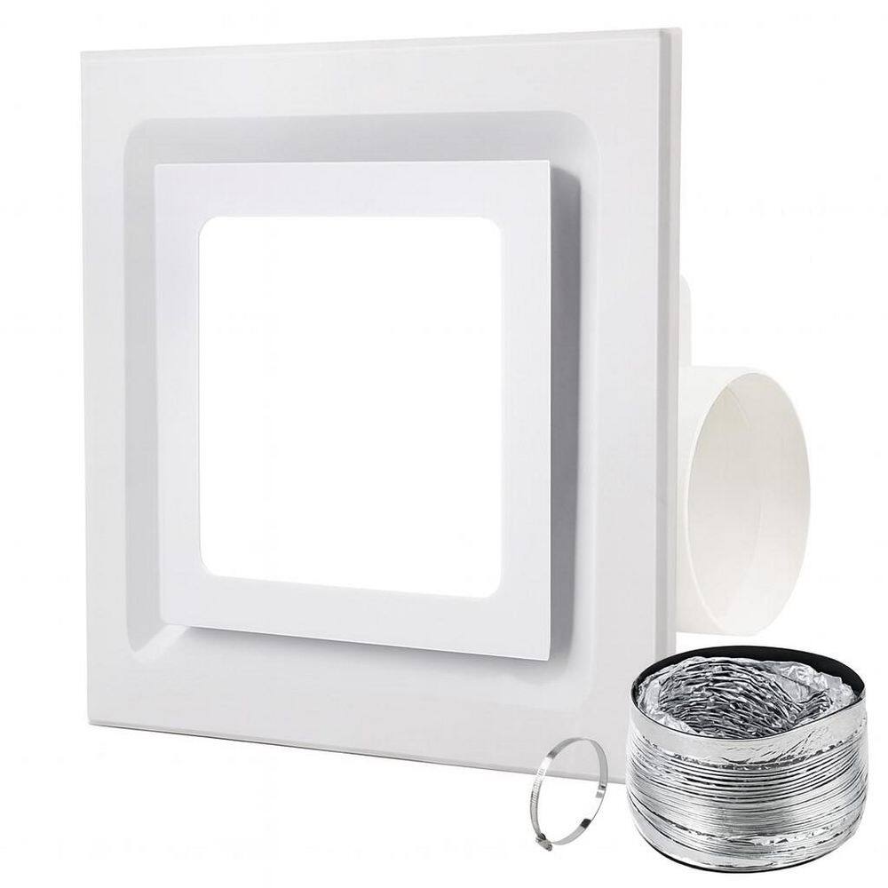 110 CFM Bathroom Exhaust Fan with Light, Quiet Ceiling Mount Square Vent Fan 1.0 Sones w/ 4 in. Duct for Shower and Bath price history on PriceWatchPro