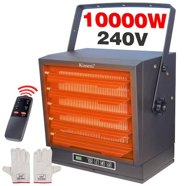 AFAIF 10000W Electric Garage Heater 240V with Thermostat and Timer, with Overheat Protection and Remote, Hardwired(NO PLUG)
