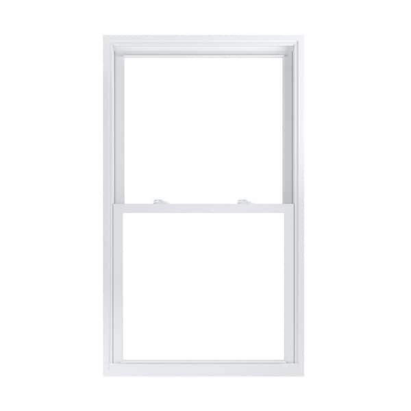American Craftsman 33.75 in. x 57.25 in. 70 Pro Series White Double Hung Low-E Argon PS Glass Vinyl Replacement Window, Screen Incl