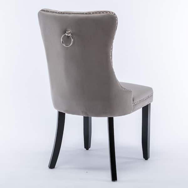 Grey chair discount with silver legs