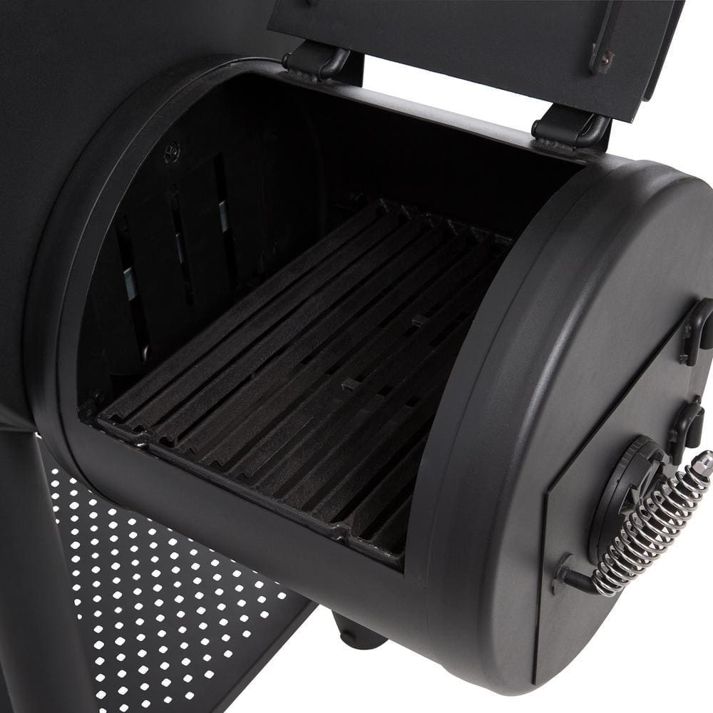 Broil King Regal Charcoal Offset 500 Charcoal Grill and Offset Smoker in Black