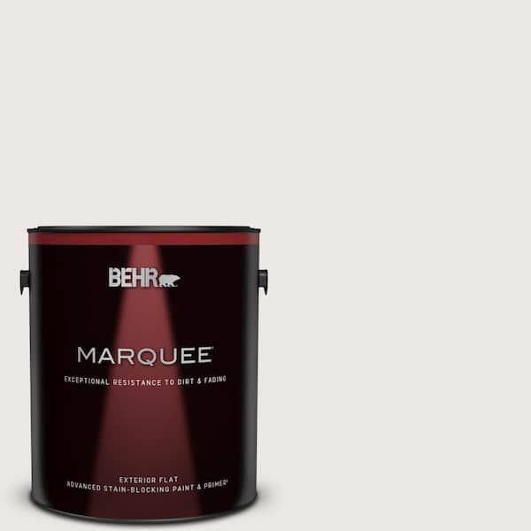 BEHR MARQUEE 1 gal. #MQ3-32 Cameo White Flat Exterior Paint & Primer