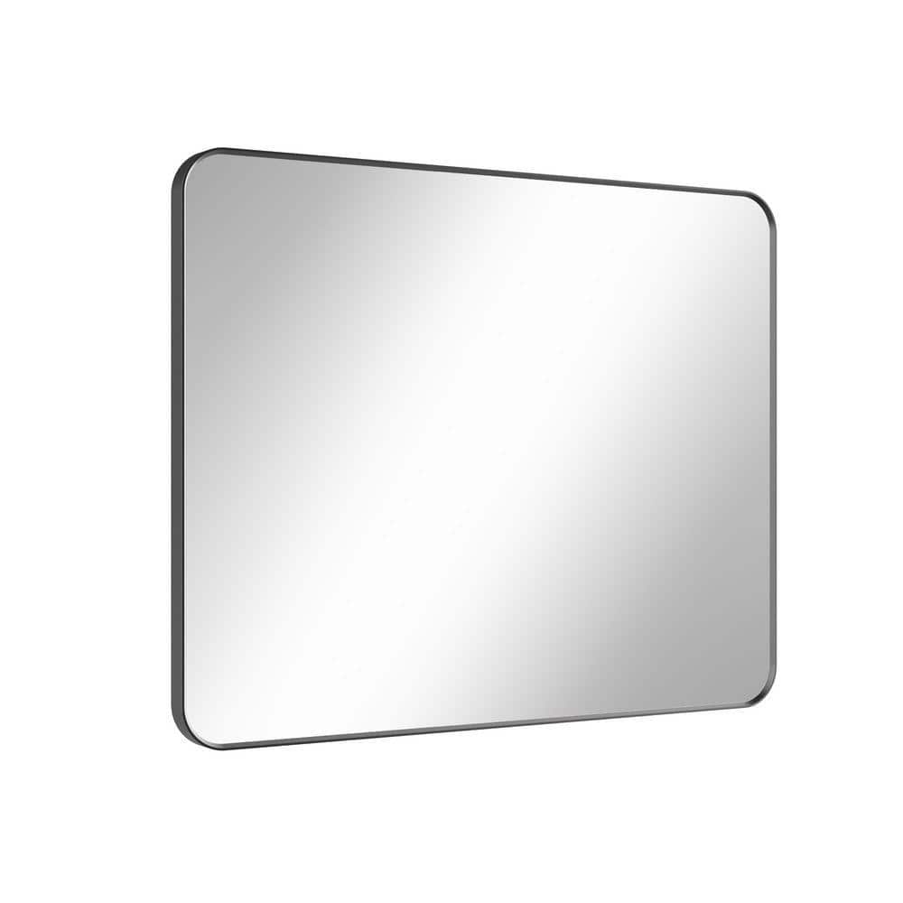 40 in. W x 32 in. H Rectangular Aluminum Framed Horizontal/Vertical Wall Bathroom Vanity Mirror in Black price history on PriceWatchPro