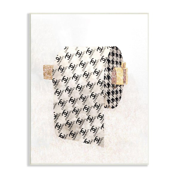 Stupell Industries Fashion Glam Toilet Paper Designer Detailing by Ziwei Li Unframed Print Abstract Wall Art 10 in. x 15 in.