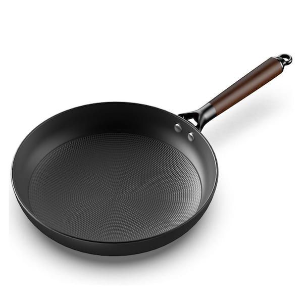 Black Kitchen Tools 8 in. Cast Iron Nonstick Frying Pan Removable Handle Oven Dishwasher Safe PFAS-Free Coating