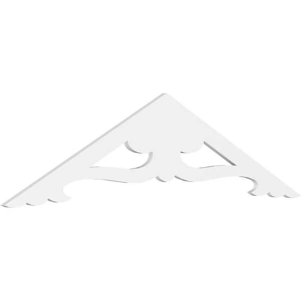 Ekena Millwork Cornelia 1 in. D x 18 in. W x 72 in. L Signature Urethane Gable Pediment
