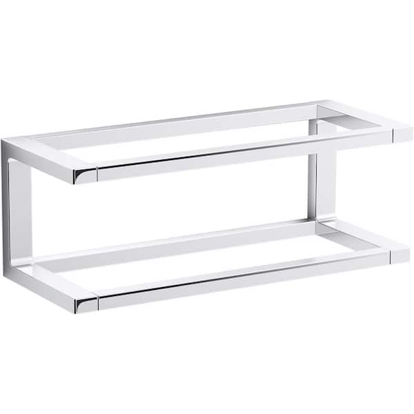 KOHLER Draft 12 in. Wall Mounted Double Towel Bar in Polished Chrome K ...