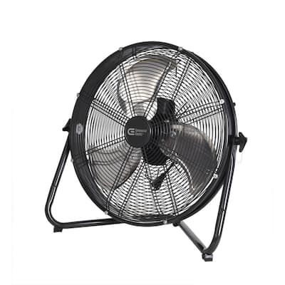 commercial electric adjustable height 20 in shroud oscillating pedestal fan