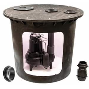 24 in. x 24 in. 1/2 HP Submersible Sewage Ejector System