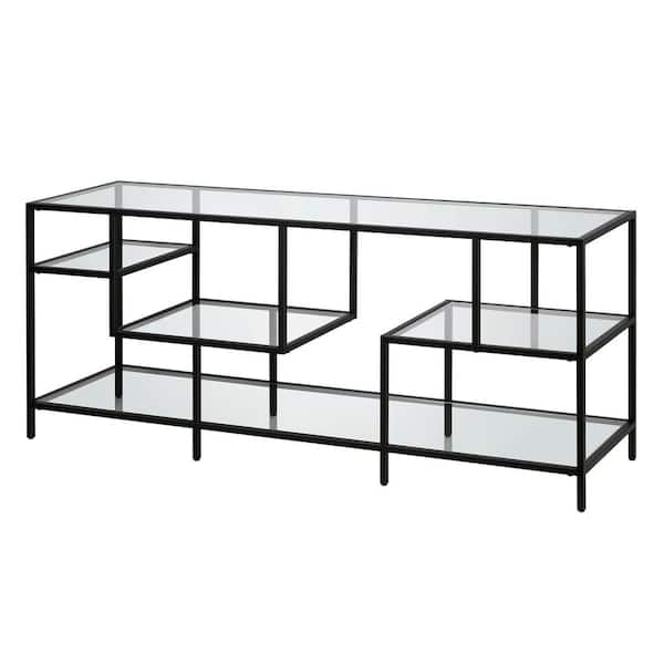 Meyer&Cross Deveraux 58 in. Blackened Bronze TV Stand Fits TV's up to ...