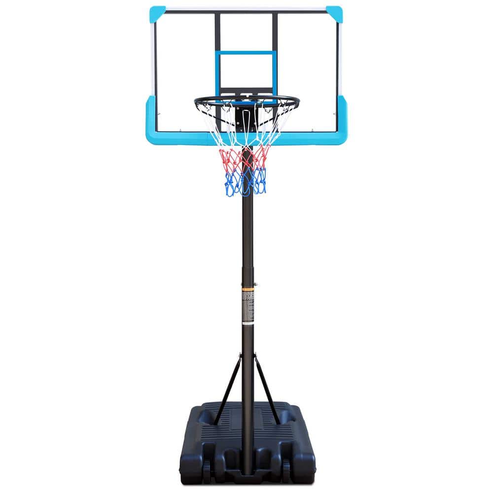4 ft. to 6.5 ft. Portable Poolside Black Basketball Hoop Swimming Pool Height Adjustable with Stand
