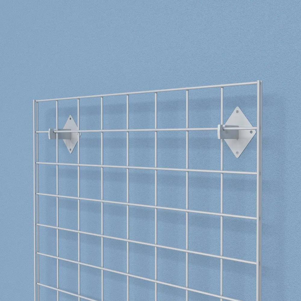White Semi-Gloss Metal Slatgrid Panel 2' x 5'