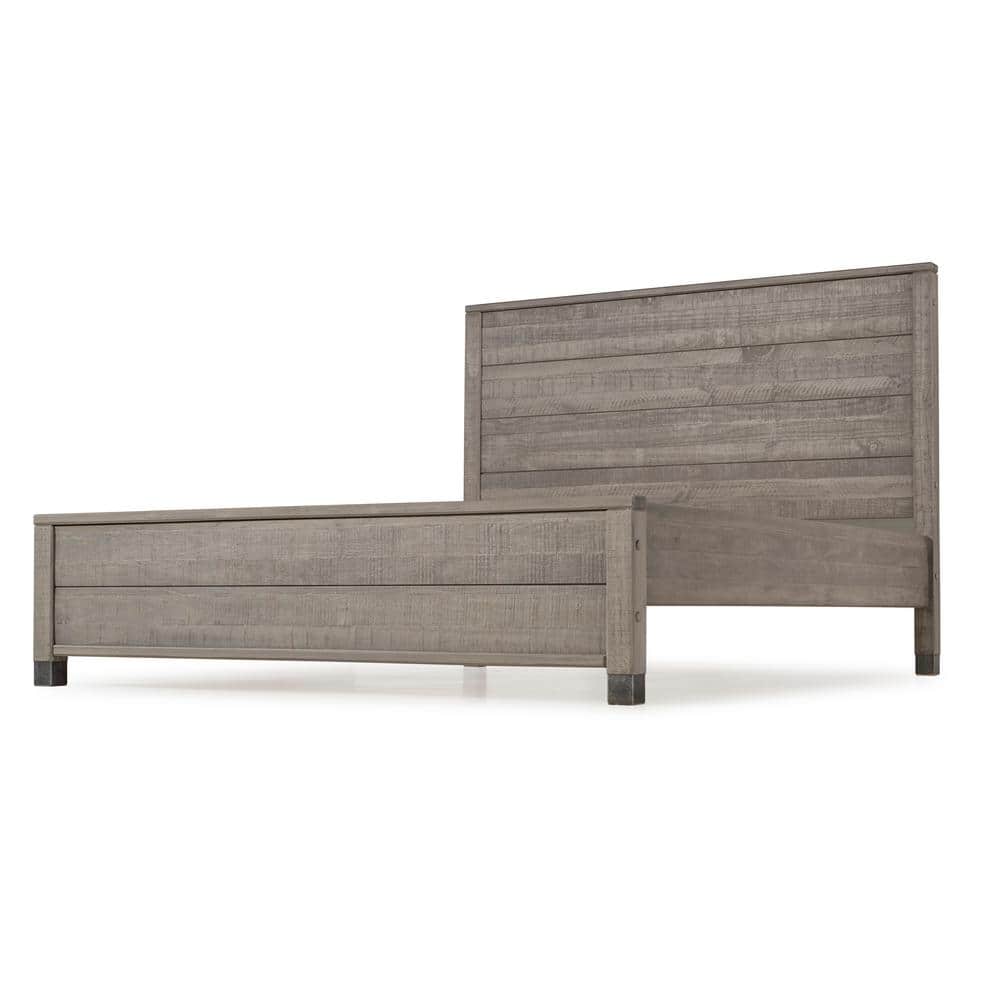Baja Full/Double Driftwood Grey Solid Pine Platform Bed