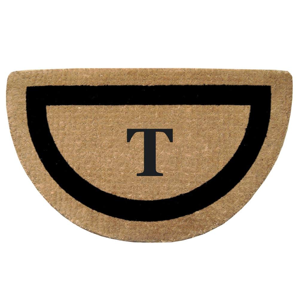 Heavy Duty Brown 22 in. x 36 in. Coco Single Picture Frame Monogrammed T Indoor Outdoor Door Mat price history on PriceWatchPro