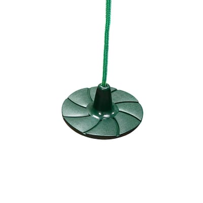 Green Disc Swing with Green Rope