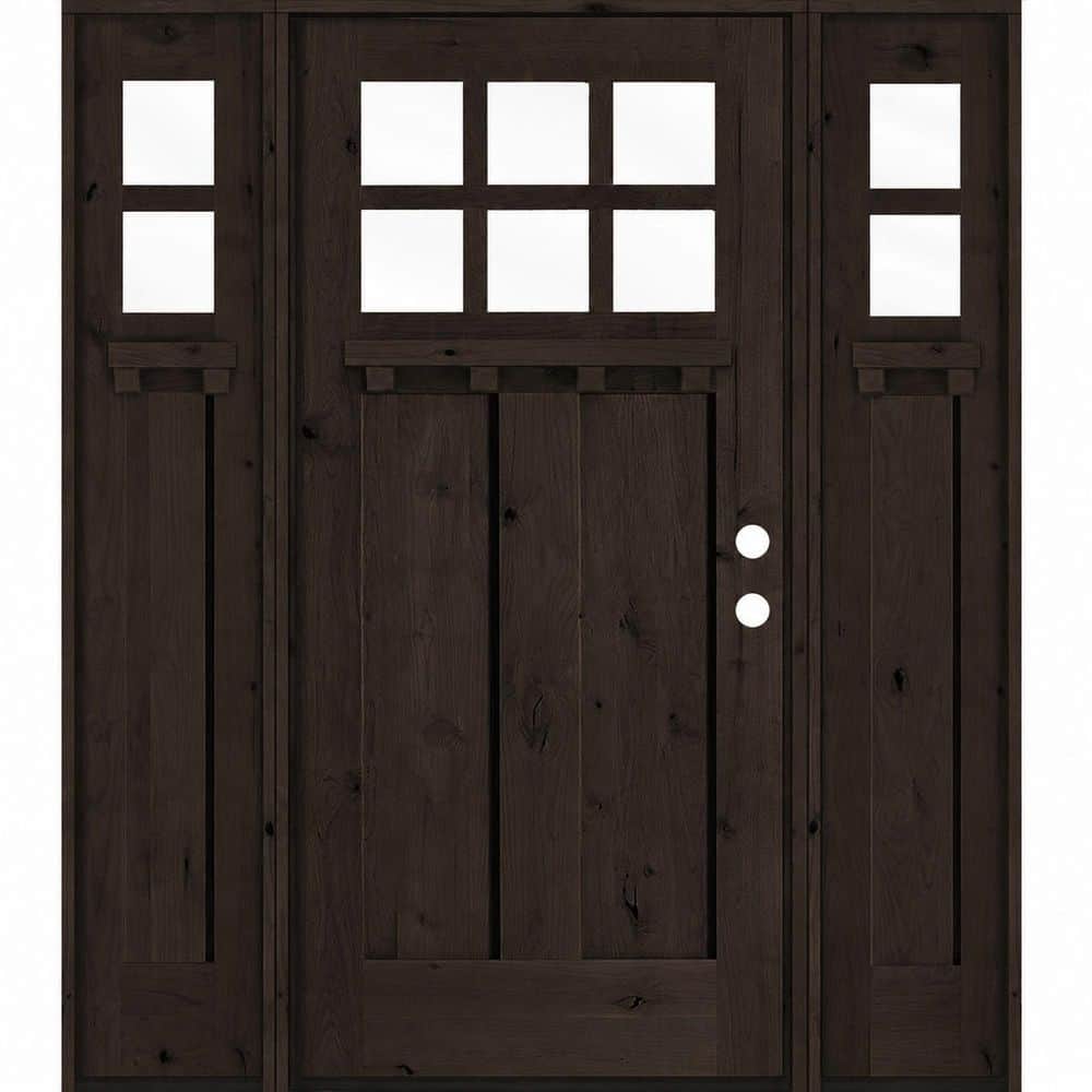 Doors Ffe Krosswood Doors 60 in. x 80 in. Knotty Alder Left-Hand/Inswing 6-Lite ...