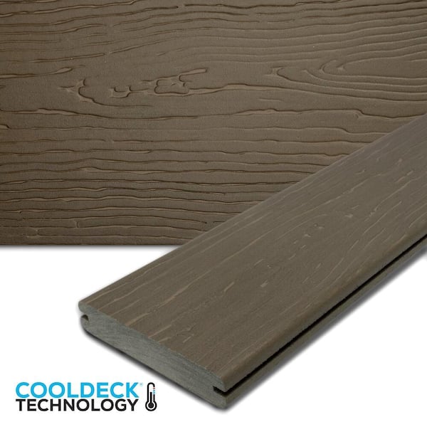 Vision CoolDeck Cold Brew 1 in. x 5.4 in. x 20 ft. Grooved Capped Composite Decking 10-Piece H-Pack