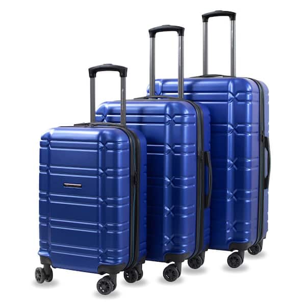 American Green Travel Allegro 3-Piece Navy Expandable Spinner Luggage ...