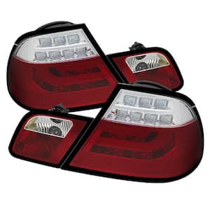 Spyder Auto BMW E39 5-Series 97-00 LED Tail Lights - Red Clear