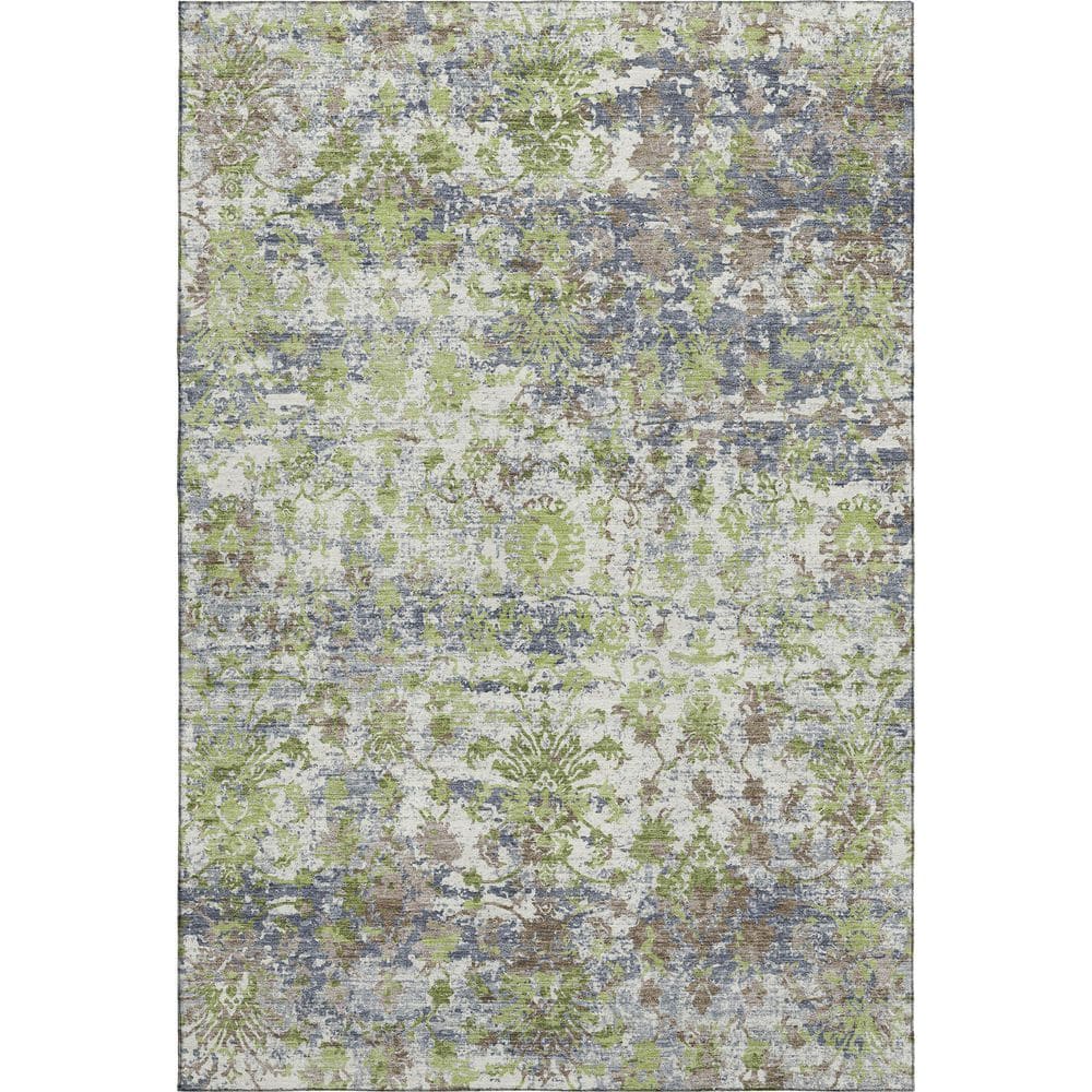 Addison Rugs Mayfield Premium Machine Washable Abstract AMF2211 Aloe 8 ...