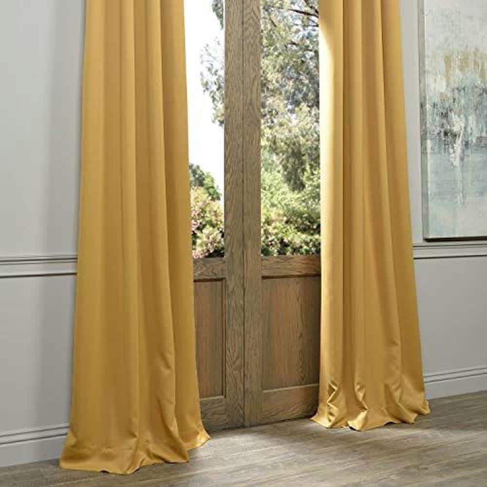 Marigold Velvet Blackout Grommet Window Panel, 50W x 84L
