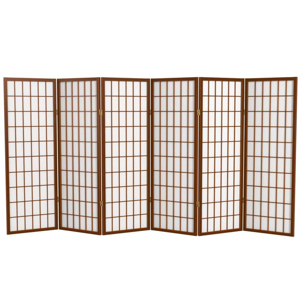 4 ft. Short Window Pane Shoji Screen - Walnut - 6 Panels price history on PriceWatchPro