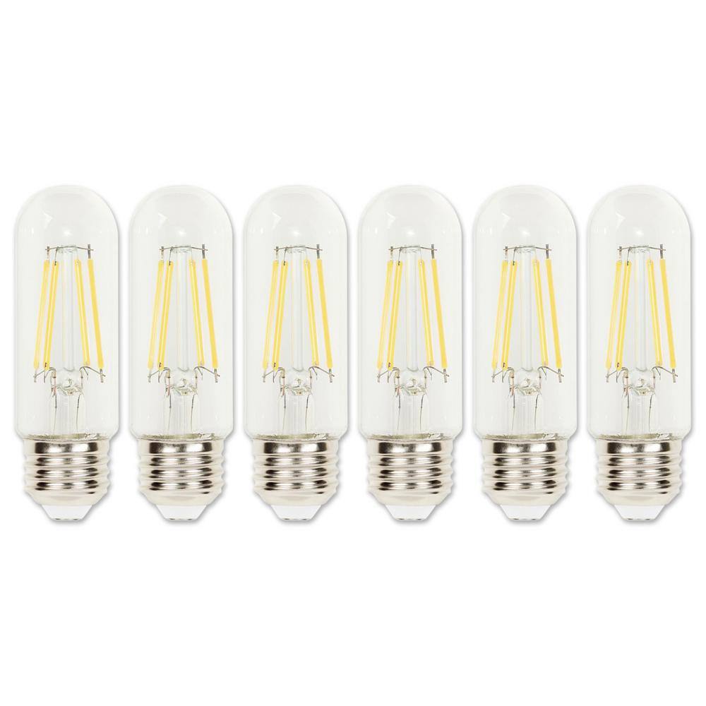 westinghouse 5341020 pack of (6) 6.5 watt dimmable t10 medium (e26) led bulbs- 800 lumens