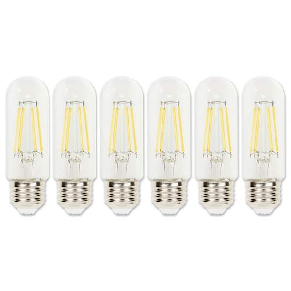 85-Watt Equivalent T10 Dimmable Clear E26 Edison Filament LED Light Bulb 2700K (6-Pack)