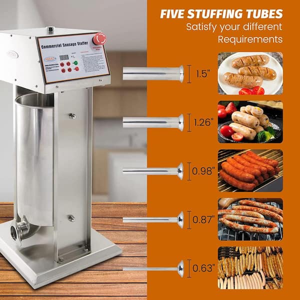 VEVOR Sausage Stuffer, 2.5LBS/1.5L Capacity, 304 Stainless Steel Vertical  Sausage Stuffer, Sausage Filling Machine with 3 Stuffing Tubes