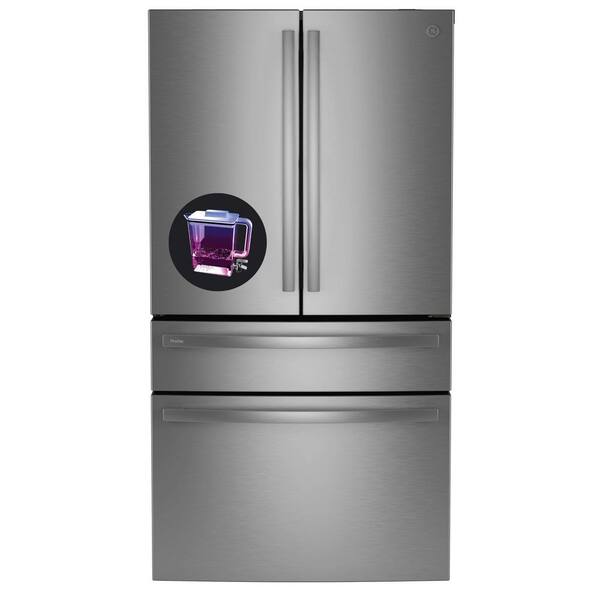 Home Depot Ge Refrigerator French Door GE 36 in. 23.3 cu. ft. Smart Counter-Depth Fingerprint Resistant 4-Door