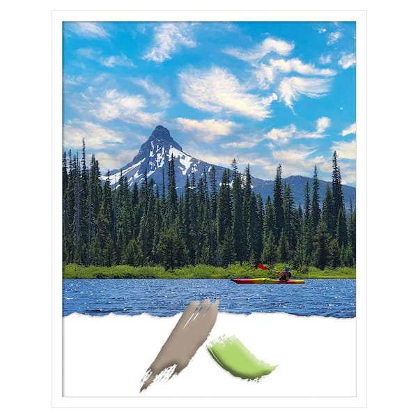 Svelte x White x Wood x Picture x Frame x Opening x Size x 22 x 28 x in.