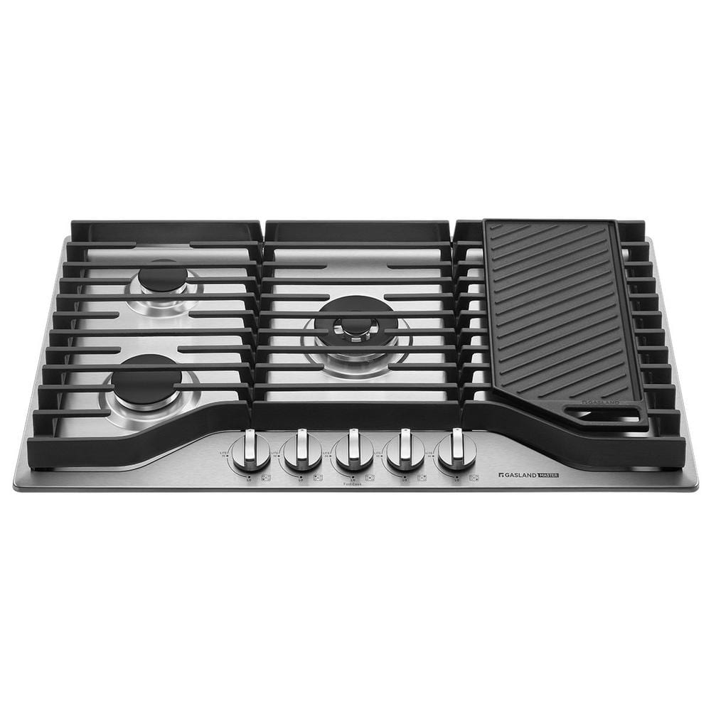 36 in. Built-In Gas Cooktop in Stainless Steel with 5-Burners