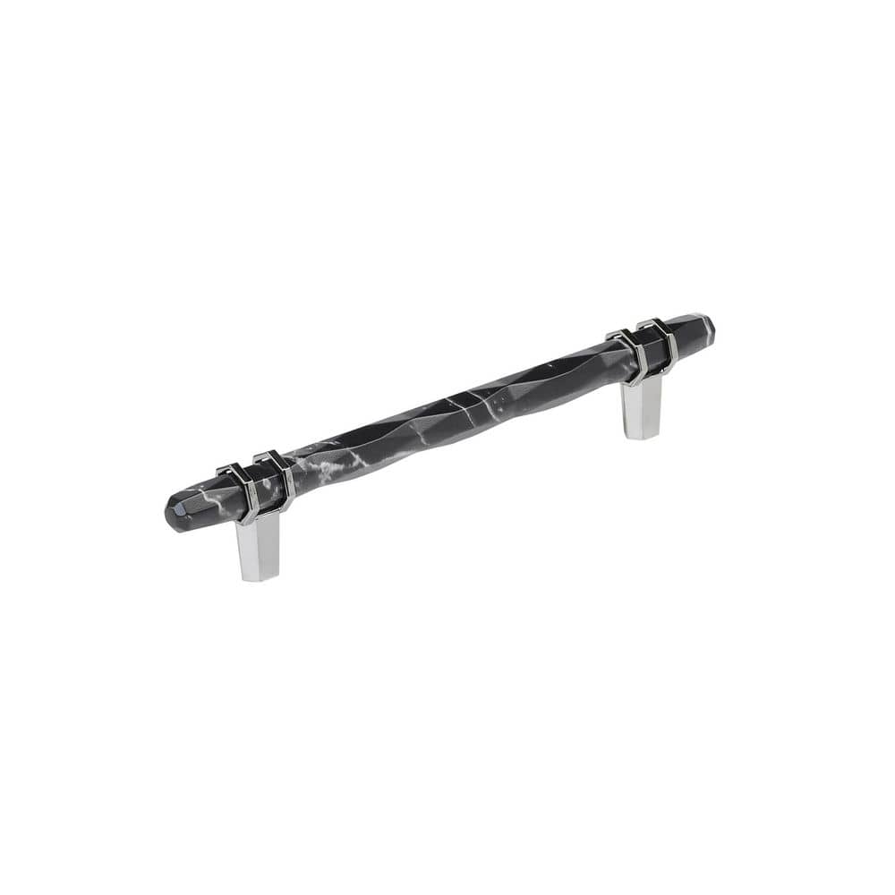 Carrione 6-5/16 in. (160mm) Center-to-Center Marble Black/Polished Chrome Bar Cabinet Pull price history on PriceWatchPro