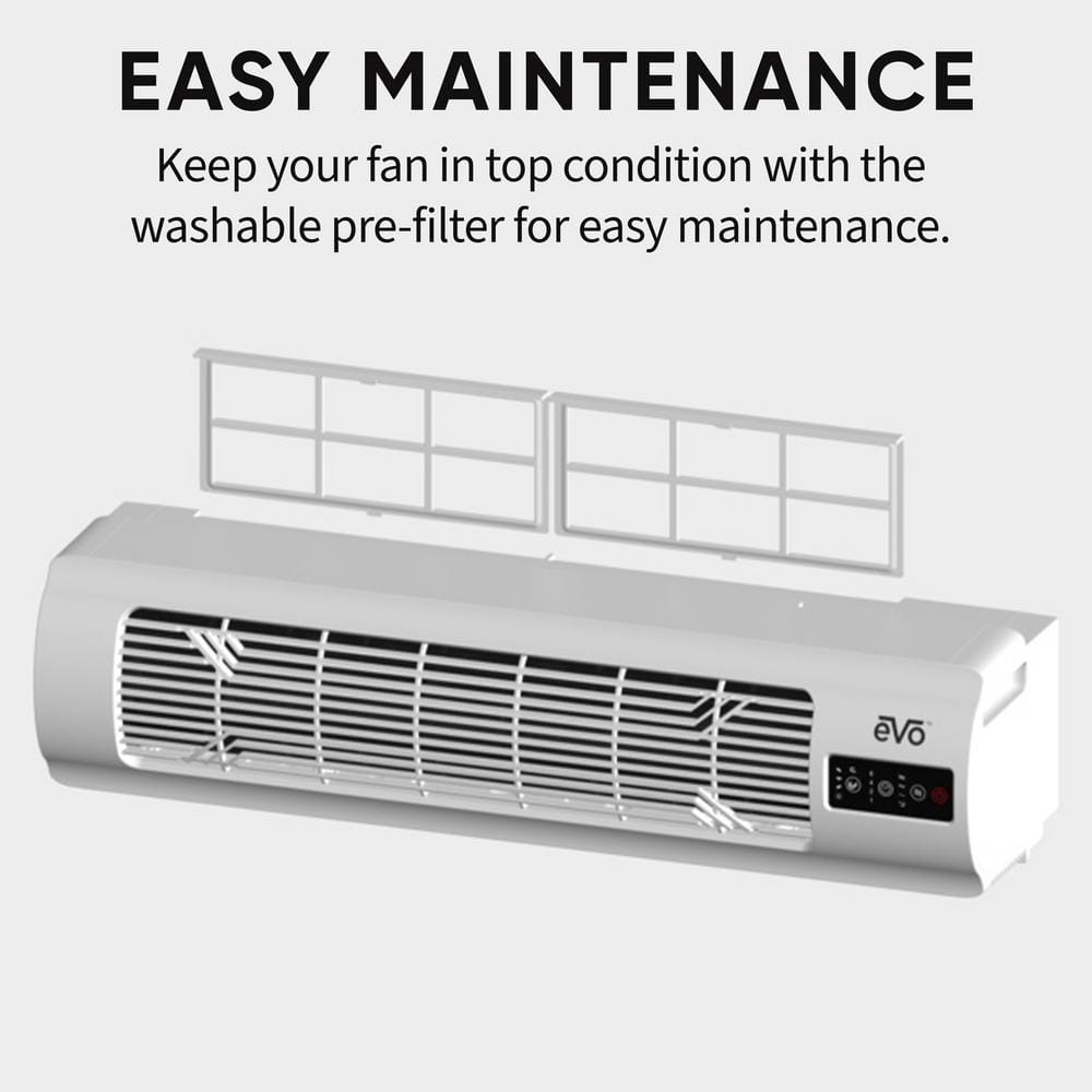 25 in 4 Fan Speeds Window Fan in White with Adjustable Side Panels